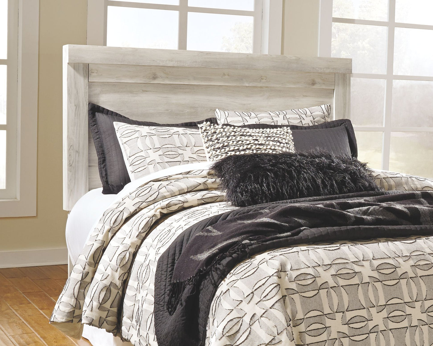 Bellaby - Panel Headboard With Bolt On Metal Frame - Hornell Furniture Outlet