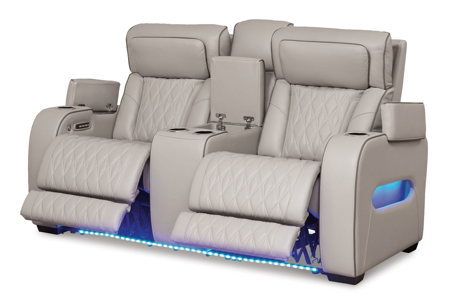 Boyington - Power Reclining Loveseat With Console/Adj Hdrst - Hornell Furniture Outlet