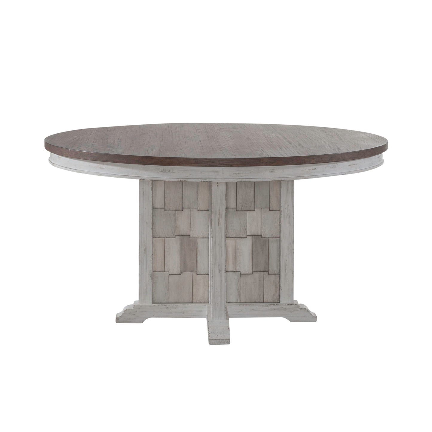 River Place - Pedestal Table - White - Hornell Furniture Outlet