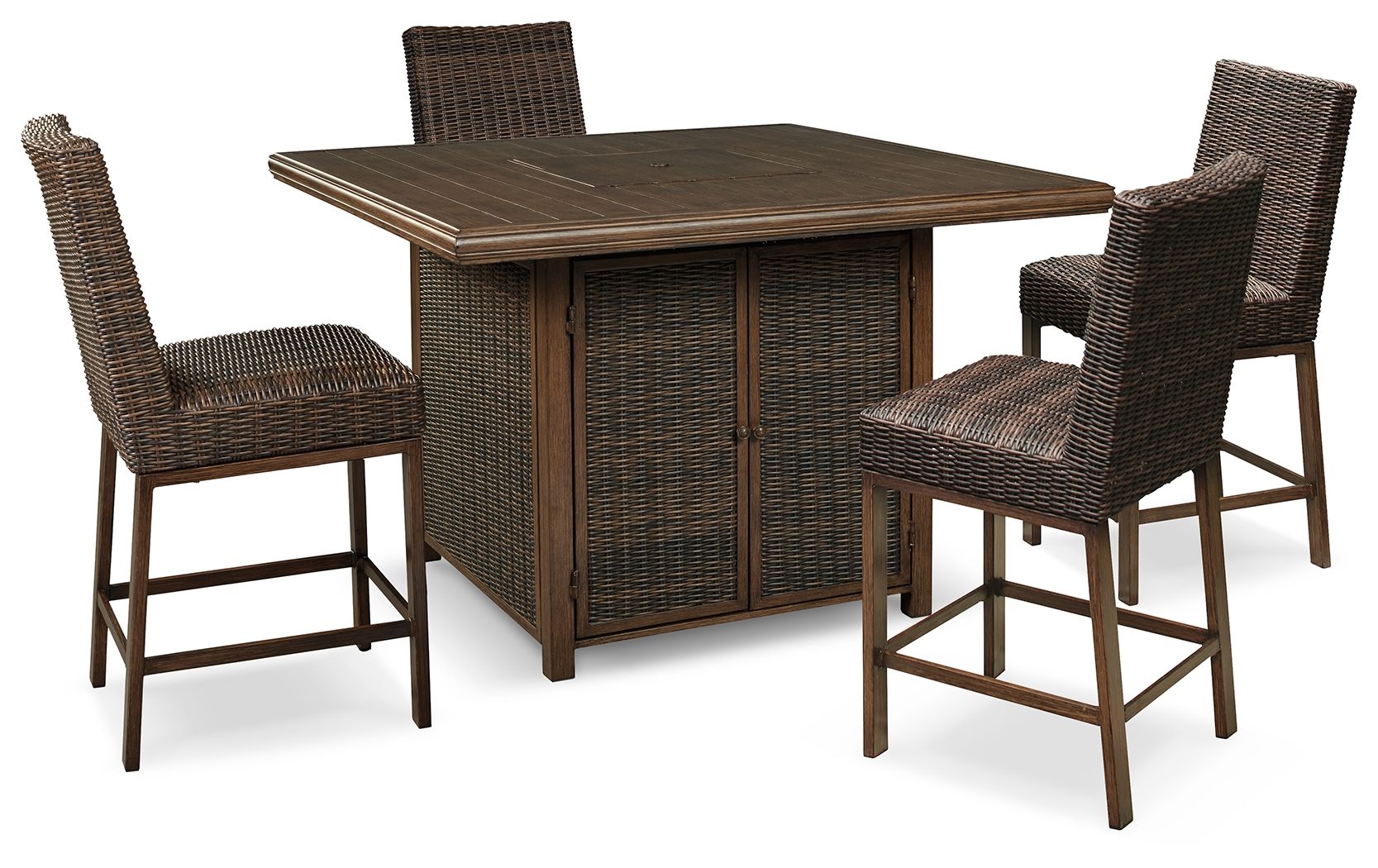Paradise Trail - Outdoor Fire Pit Table Set - Hornell Furniture Outlet