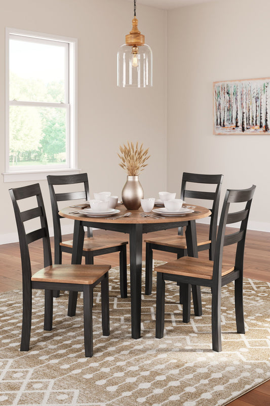 Gesthaven - Round Dining Room Drop Leaf Table Set - Hornell Furniture Outlet