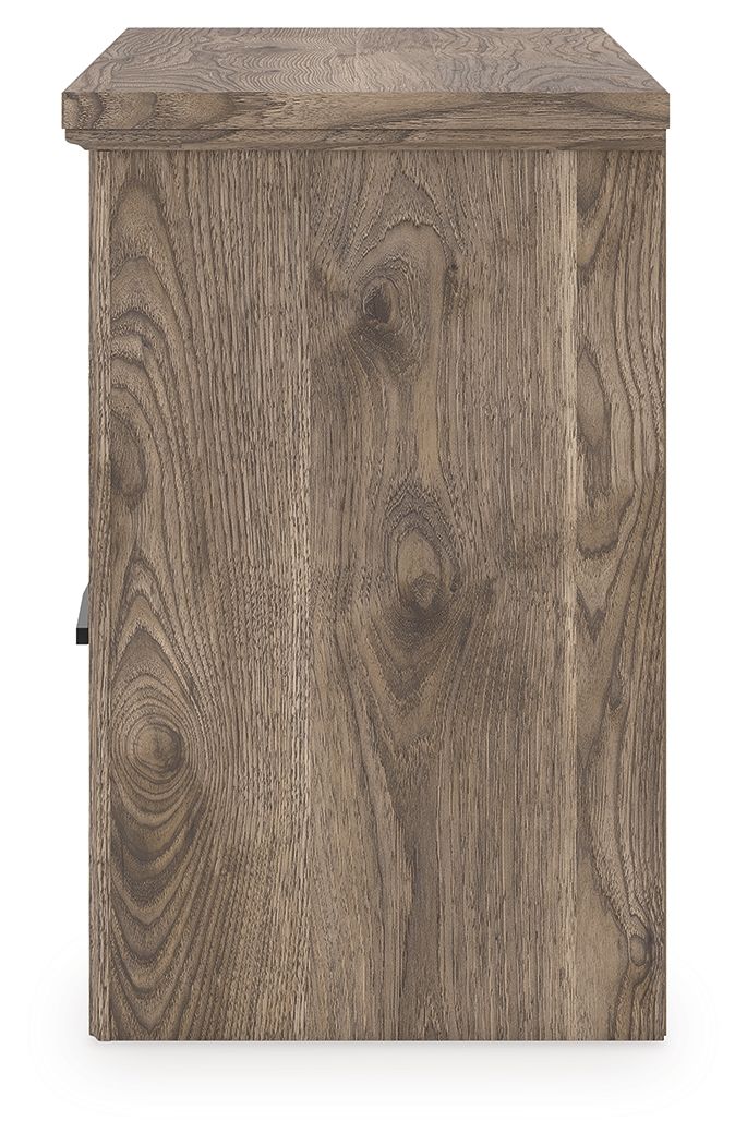 Rusticott - Brown - Two Drawer Night Stand - Hornell Furniture Outlet