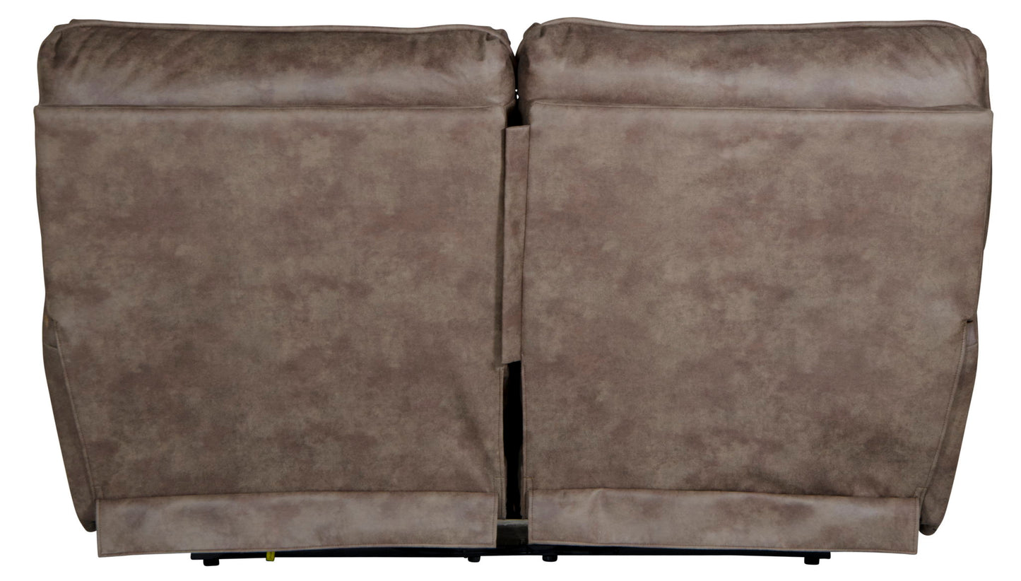 Hollins - Power Reclining Loveseat - Coffee - Hornell Furniture Outlet