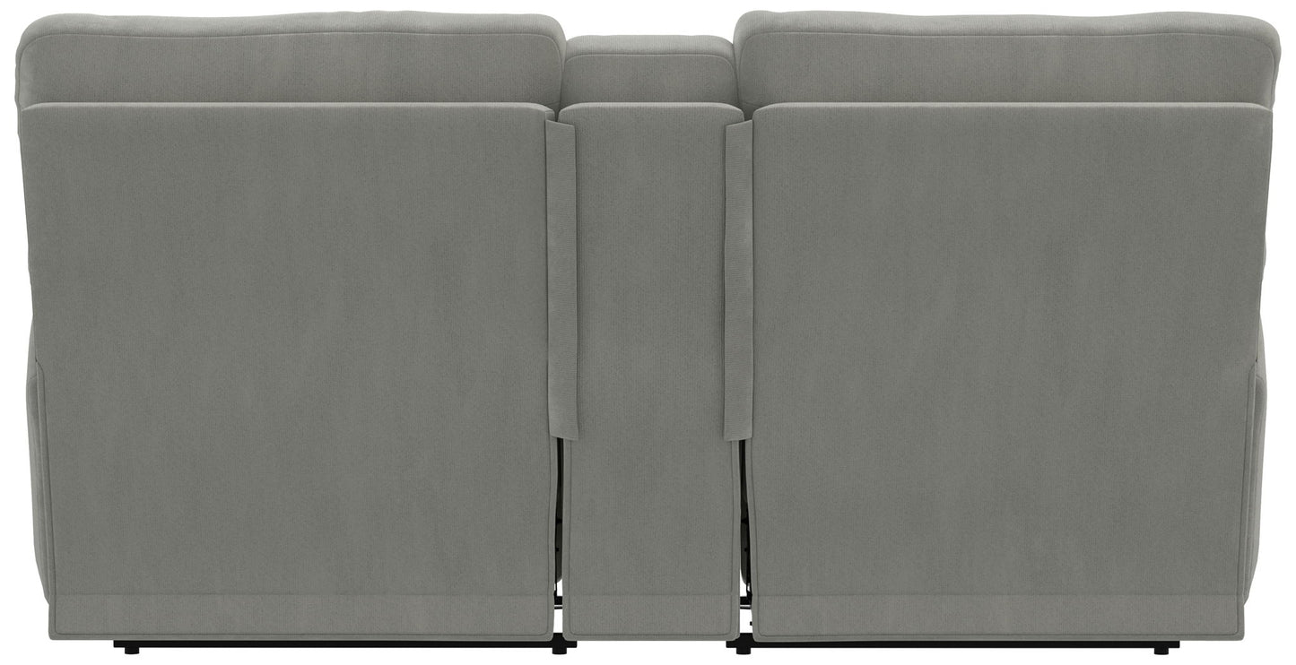 Renaldo - Power Console Loveseat With Zero Gravity Recline - Stone - Hornell Furniture Outlet
