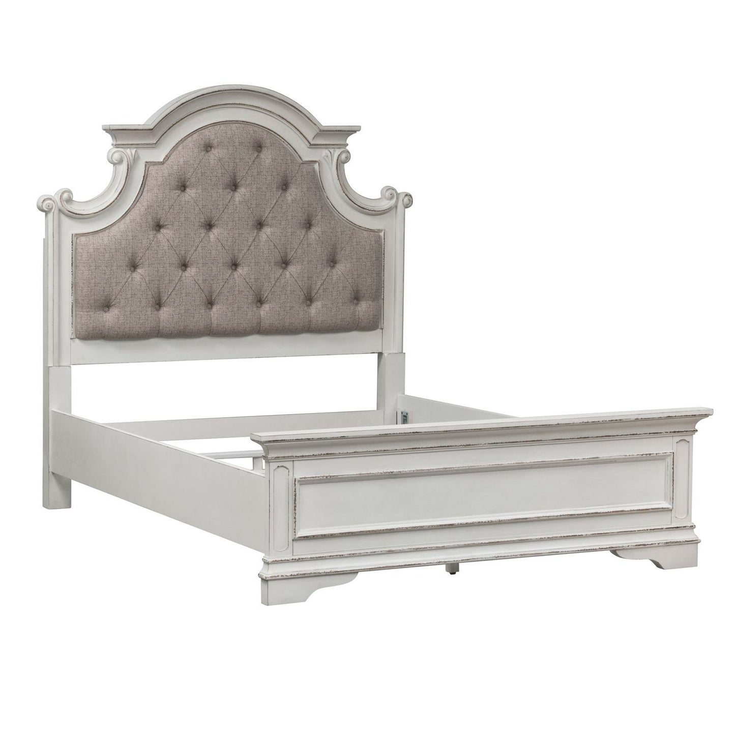 Magnolia Manor - Full Upholstered Bed - White - Hornell Furniture Outlet