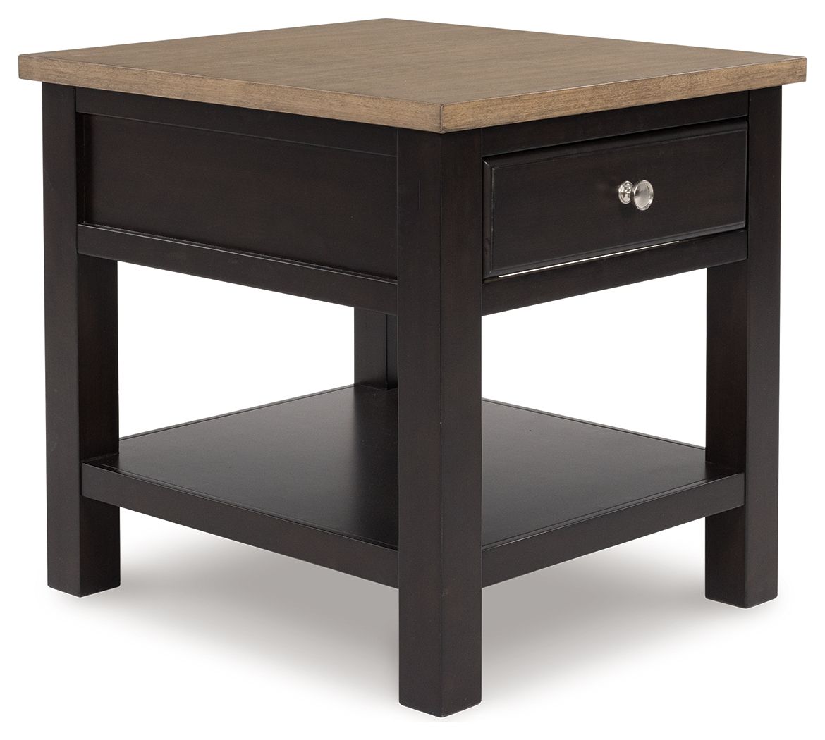 Drazmine - Brown - Rectangular End Table - Hornell Furniture Outlet