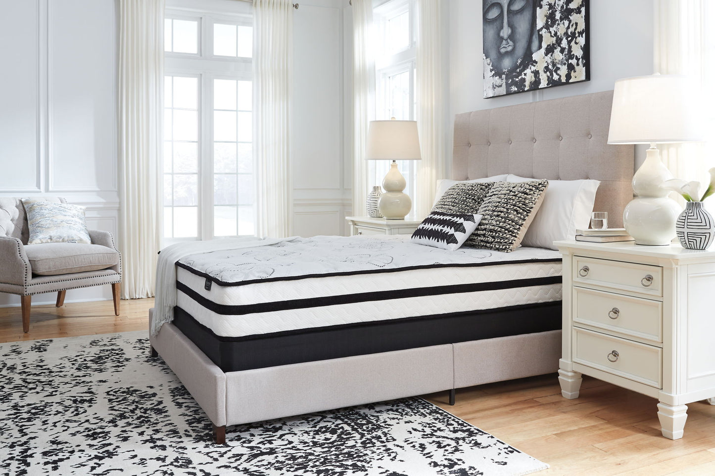 Chime 10 Inch Hybrid - Medium Hybrid Mattress - Hornell Furniture Outlet