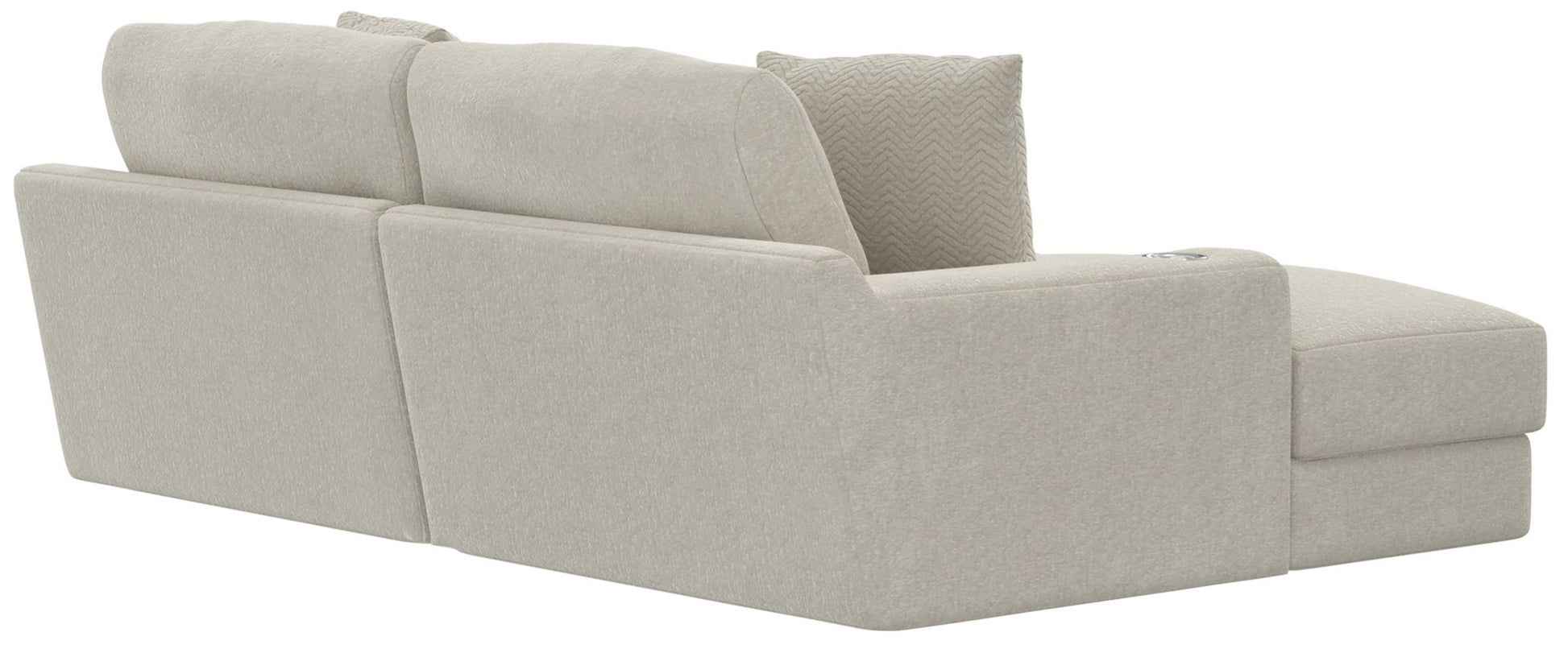 Cozy - 2 Piece Double Wide Chaise With USB Charging Ports - Hornell Furniture Outlet