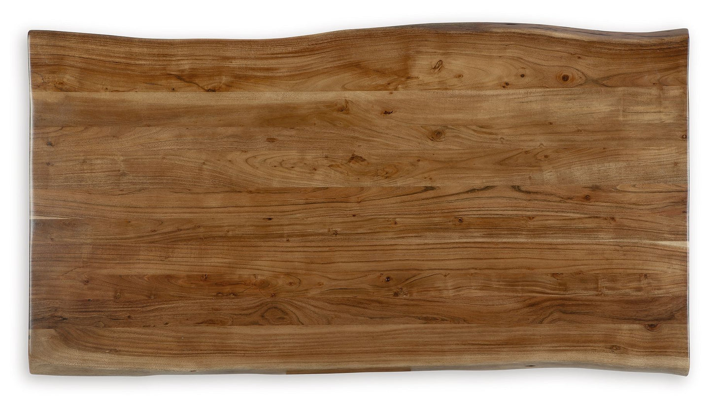 Fortmaine - Brown / Black - Rectangular Dining Room Table - Hornell Furniture Outlet