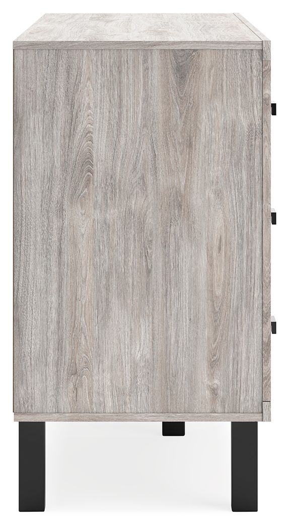 Vessalli - Black / Gray - Six Drawer Dresser - Hornell Furniture Outlet