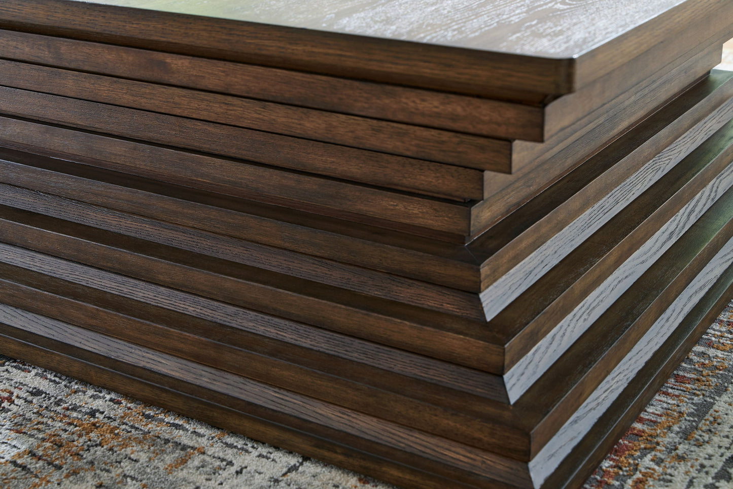 Hannodream - Warm Brown - Square Cocktail Table - Hornell Furniture Outlet
