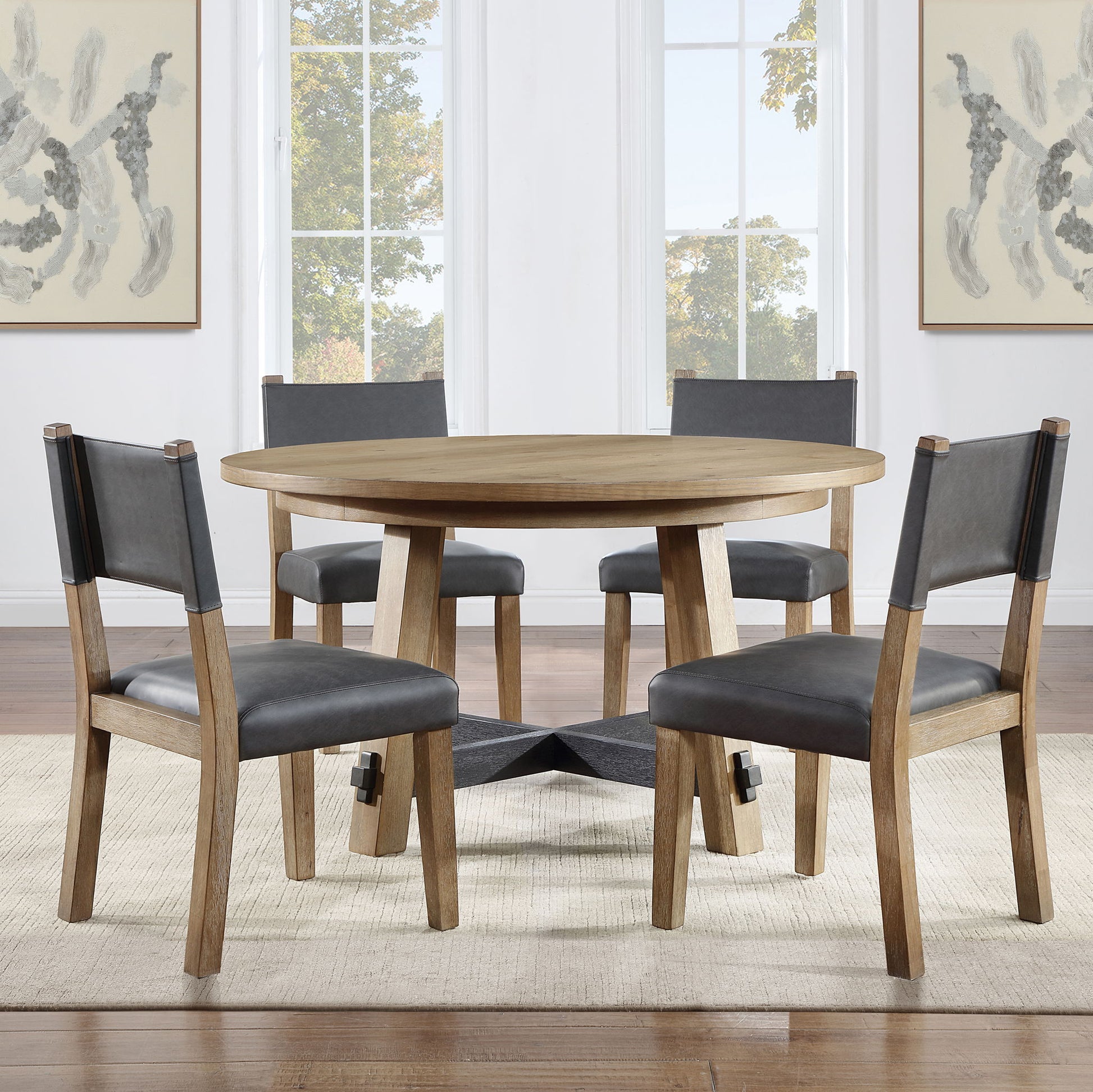 Aubrey - 5 Piece Round Dining Set - Hornell Furniture Outlet