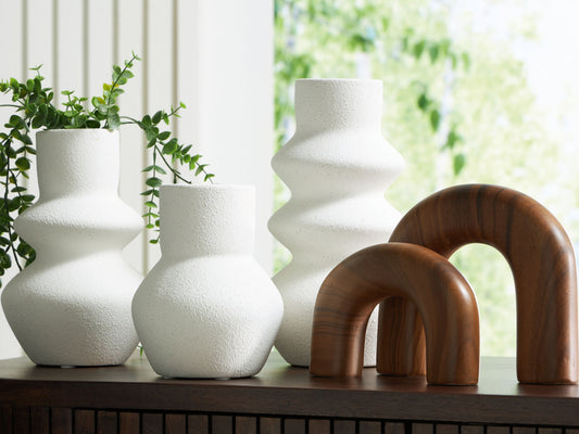 Carterworth - White / Brown - Accessory Set (Set of 5) - Hornell Furniture Outlet