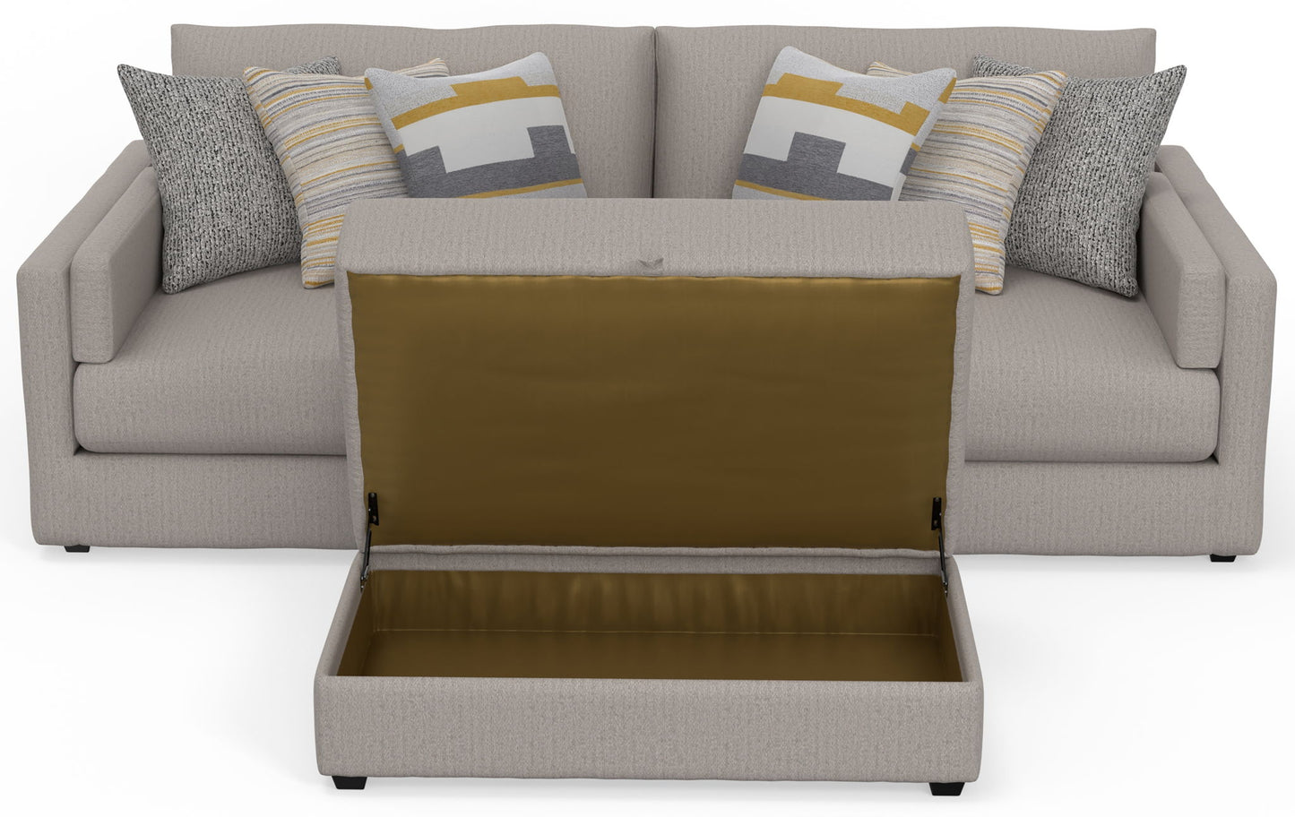 Trevor - Extra Deep Oversized Sofa With Included Storage Cocktail Ottoman - Hornell Furniture Outlet