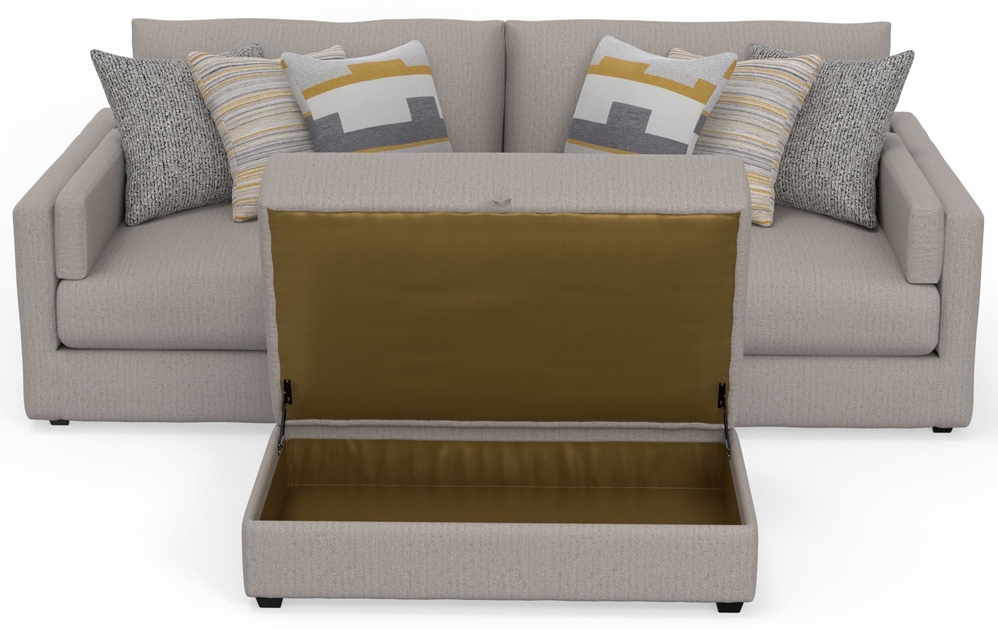 Trevor - Extra Deep Oversized Sofa With Included Storage Cocktail Ottoman - Hornell Furniture Outlet