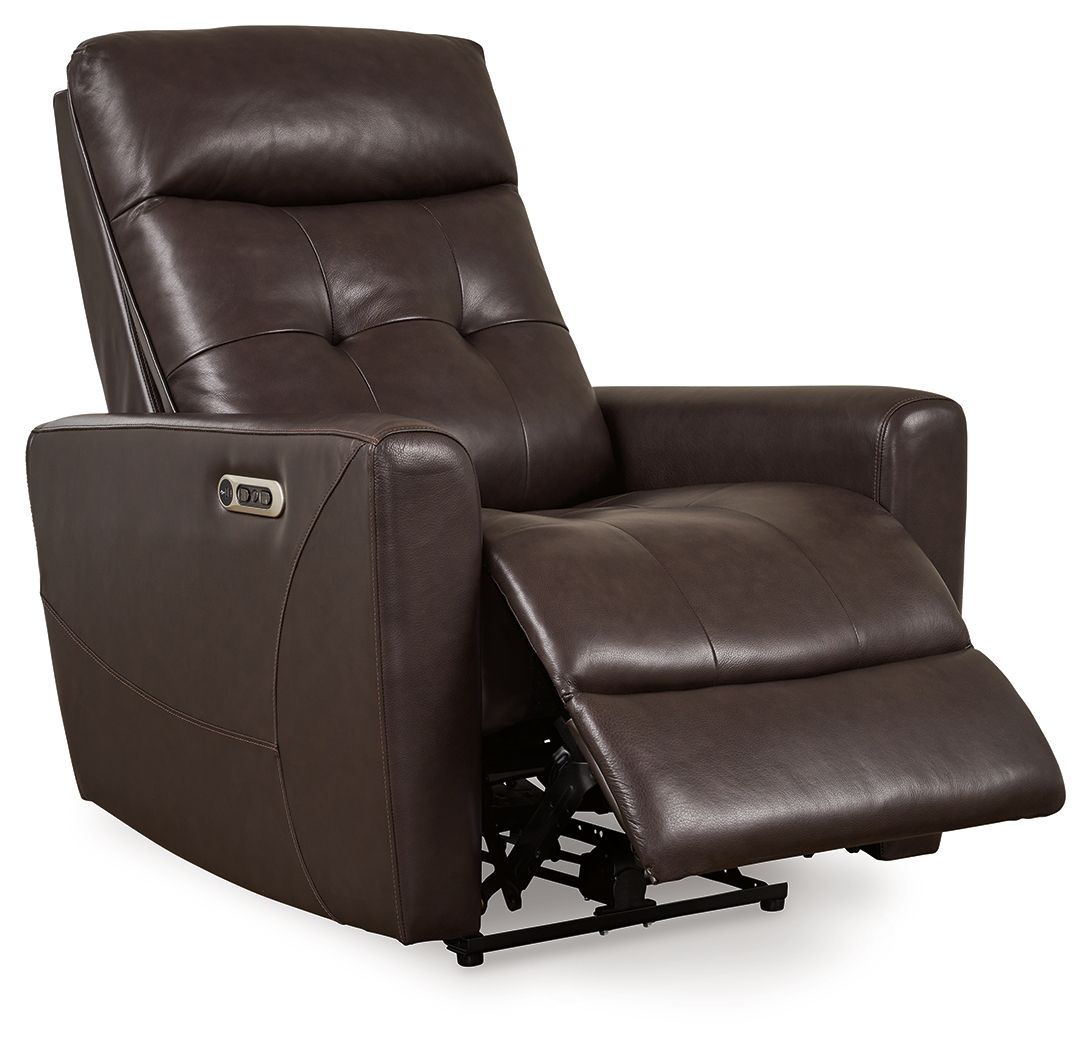 Pisgham - Power Recliner With Adj Headrest - Hornell Furniture Outlet