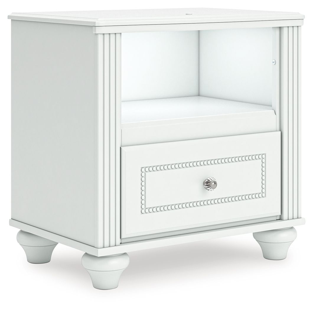Kozlani - One Drawer Night Stand - White - Hornell Furniture Outlet