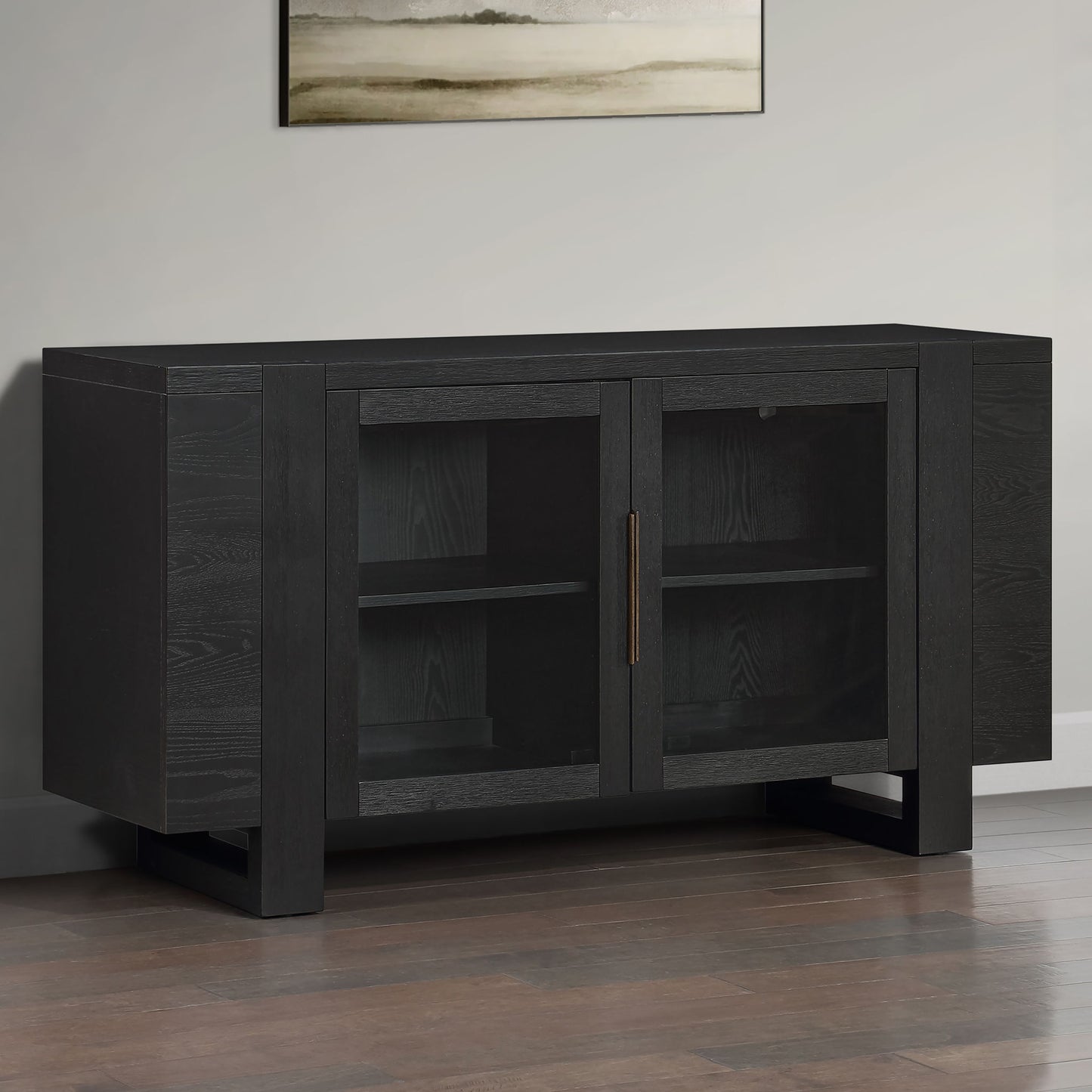 Reid - Server - Black - Hornell Furniture Outlet