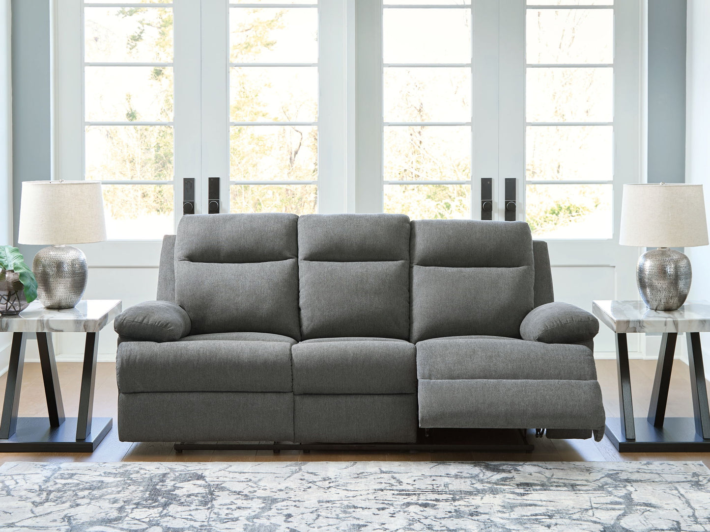 Side - Swipe - Reclining Sofa With Drop Down Table - Hornell Furniture Outlet