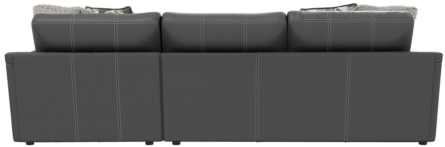 Minori - Italian Leather Sofa / Chaise And Cocktail Ottoman - Hornell Furniture Outlet
