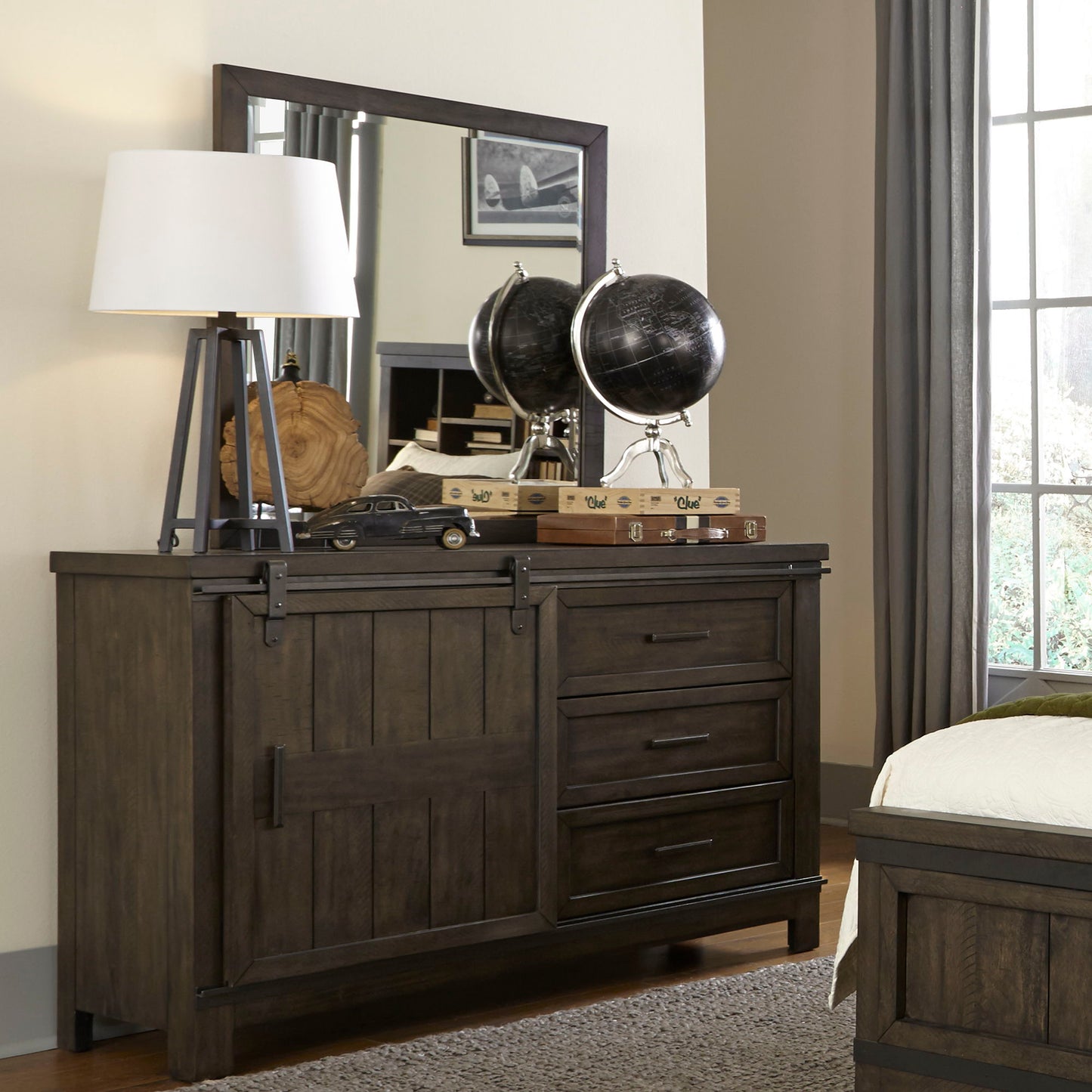Thornwood Hills - Panel Bed, Dresser & Mirror - Hornell Furniture Outlet
