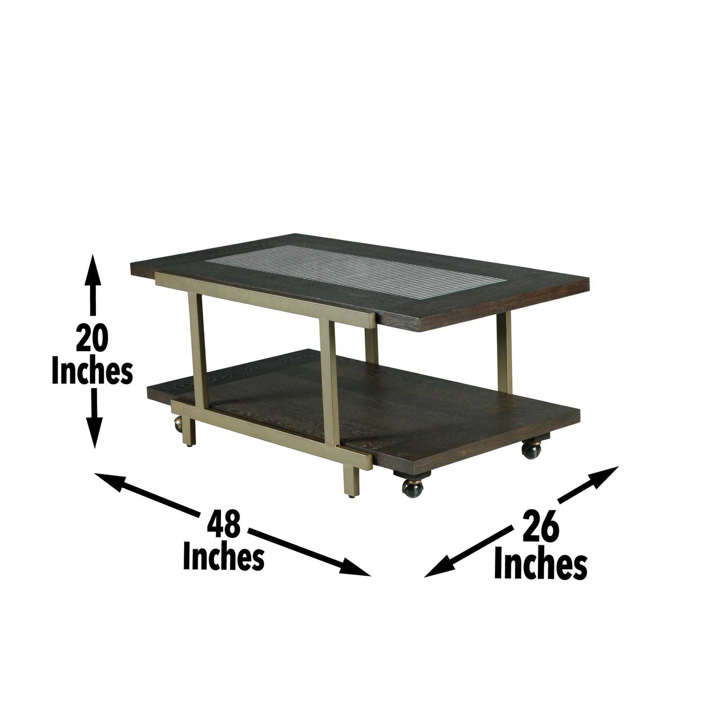 Terrell - Cocktail Table With Caster - Brown - Hornell Furniture Outlet