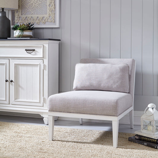 Allyson Park - Upholstered Accent Chair - Wirebrushed White - Hornell Furniture Outlet