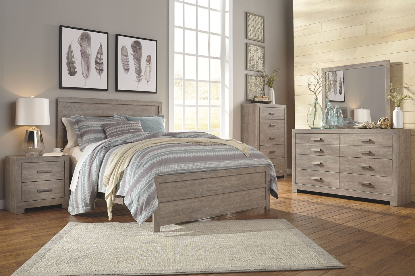 Culverbach - Gray - Two Drawer Night Stand - Hornell Furniture Outlet