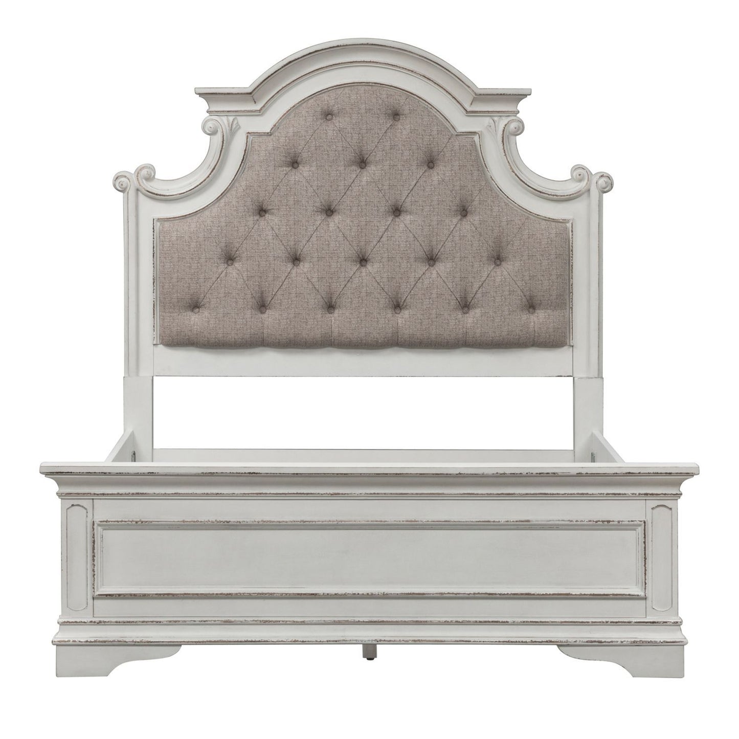 Magnolia Manor - Full Upholstered Bed - White - Hornell Furniture Outlet