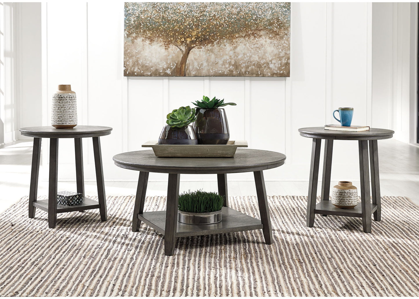 Caitbrook - Gray - Occasional Table Set (Set of 3) - Hornell Furniture Outlet