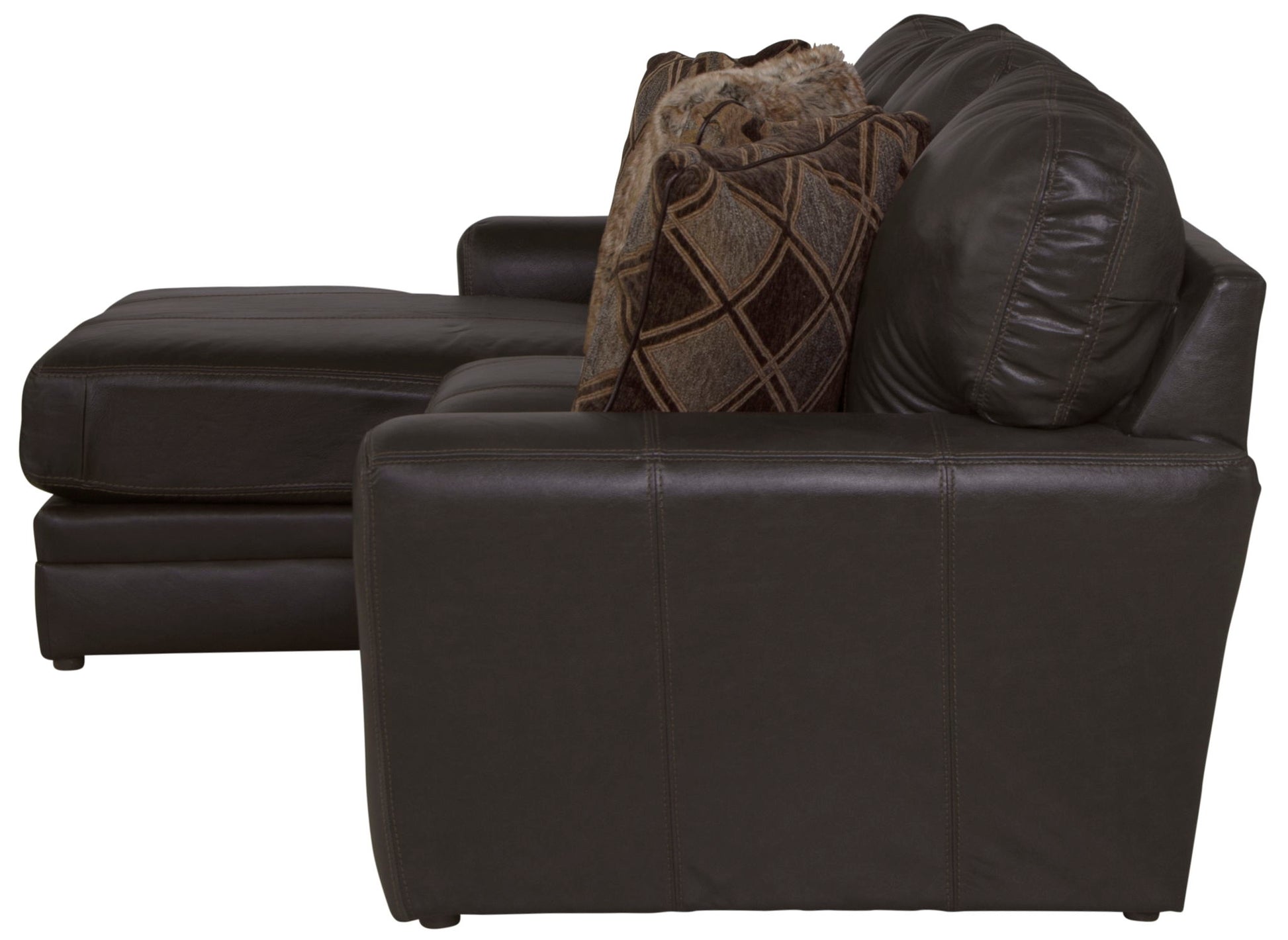 Denali - Italian Leather Match Sectional - Hornell Furniture Outlet