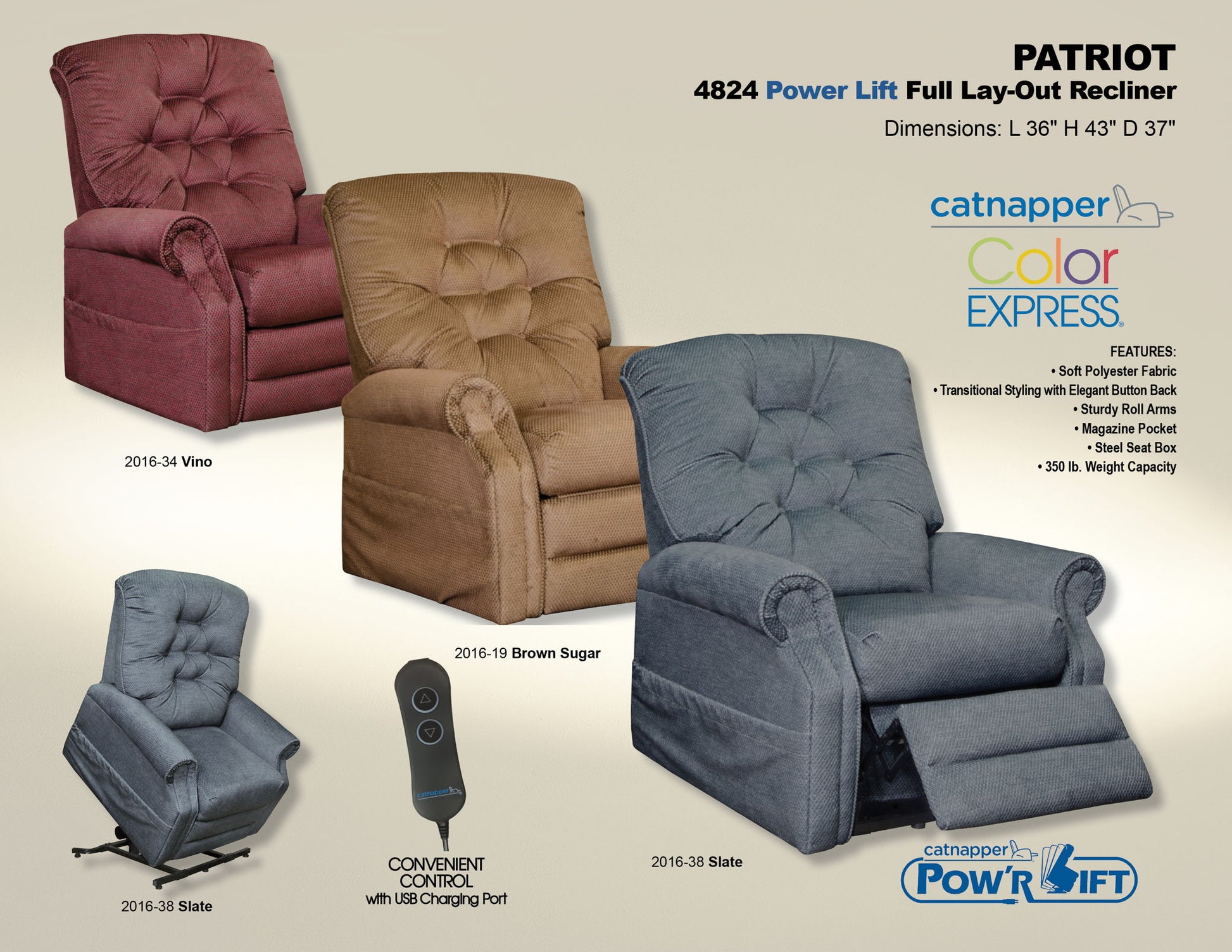 Patriot - Power Lift Recliner - Hornell Furniture Outlet