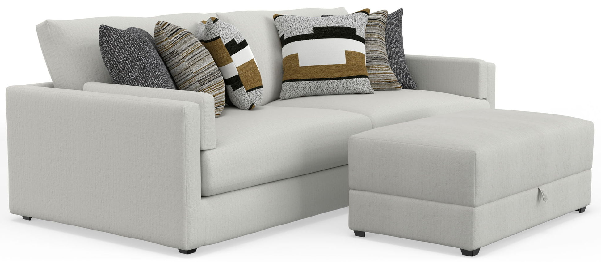 Trevor - Extra Deep Oversized Sofa With Included Storage Cocktail Ottoman - Hornell Furniture Outlet