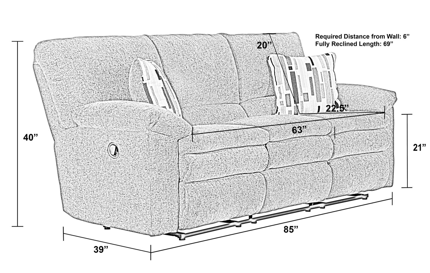 Tosh - Reclining Sofa - Hornell Furniture Outlet