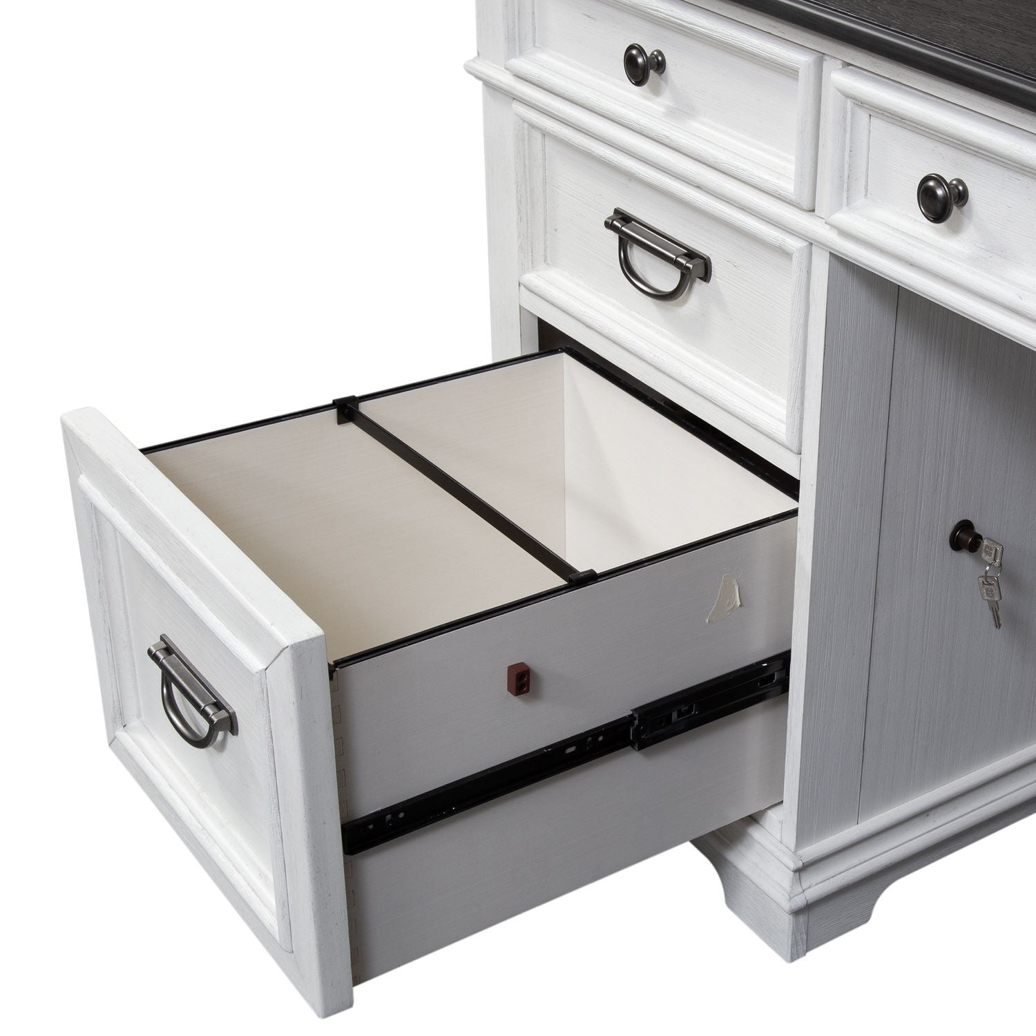 Allyson Park - Optional L Shaped Desk Set - White - Hornell Furniture Outlet