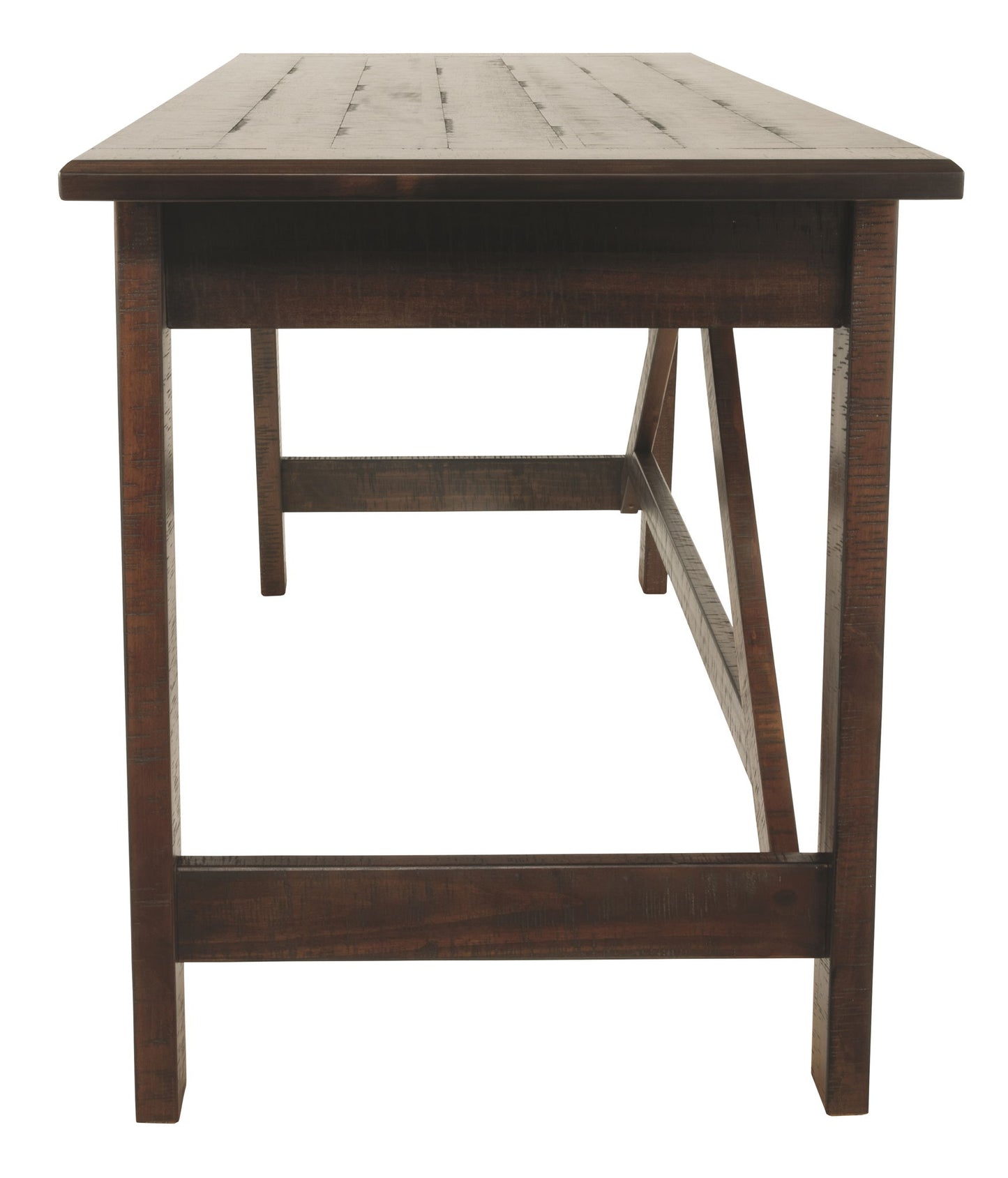 Baldridge - Rustic Brown - Home Office Large Leg Desk - Hornell Furniture Outlet
