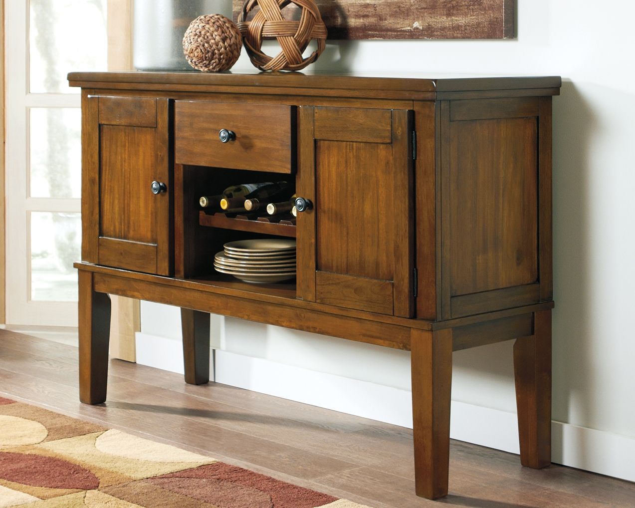 Ralene - Medium Brown - Dining Room Server - Hornell Furniture Outlet