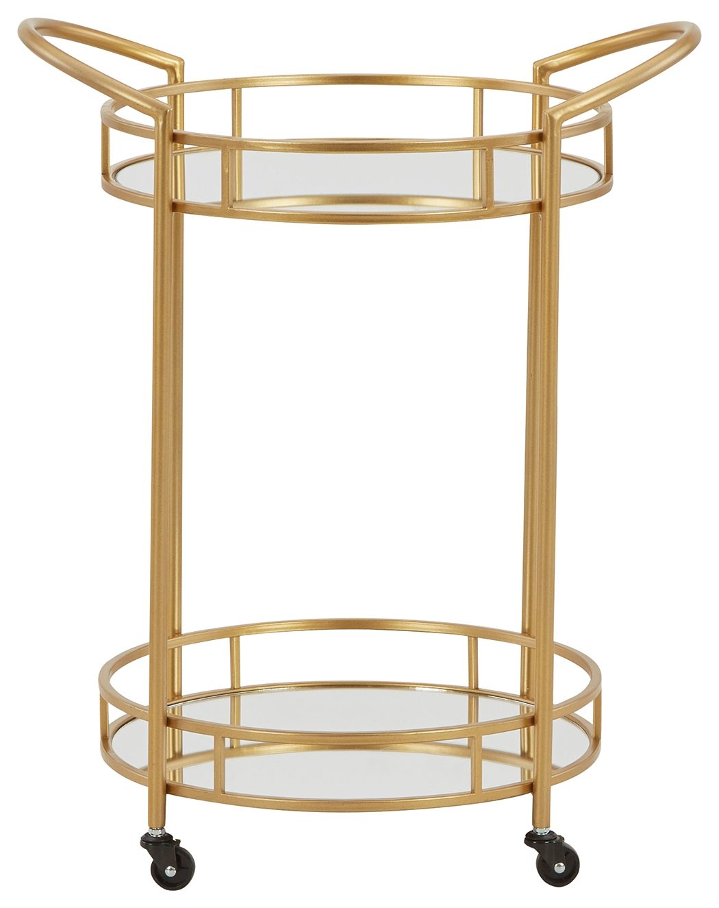Wynora - Gold - Bar Cart - Hornell Furniture Outlet