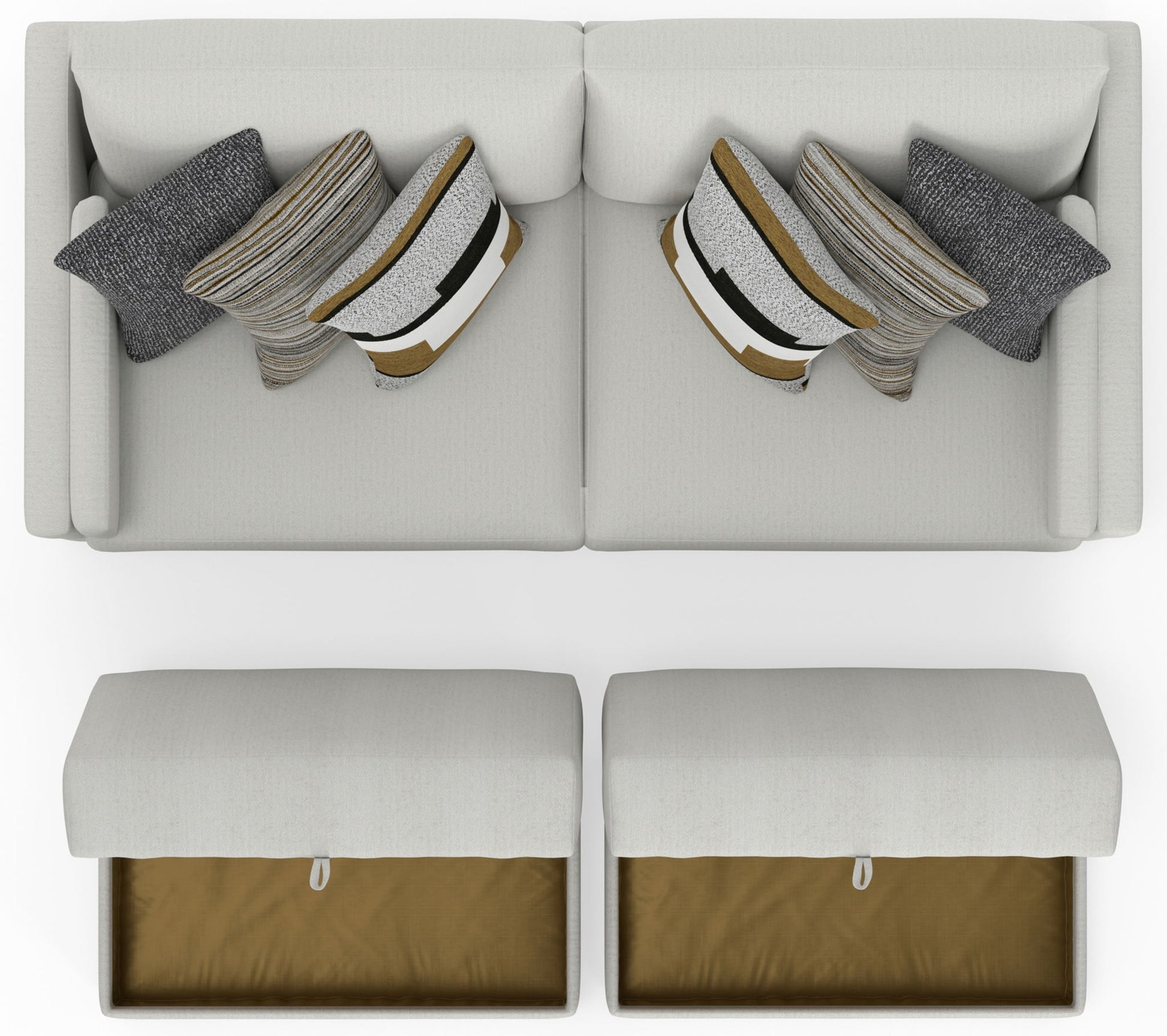 Trevor - Extra Deep Oversized Sofa With Included Storage Cocktail Ottoman - Hornell Furniture Outlet