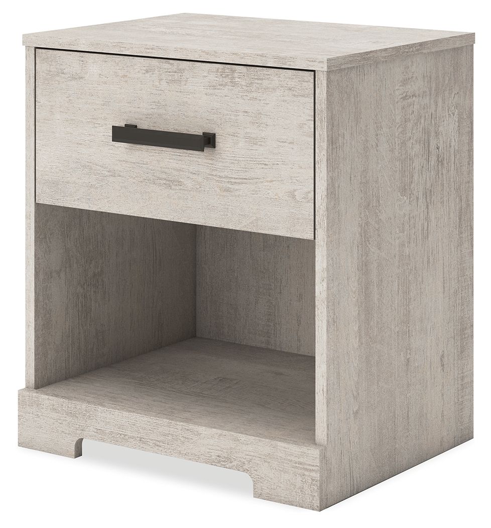 Shawburn - Gray - One Drawer Night Stand - Hornell Furniture Outlet