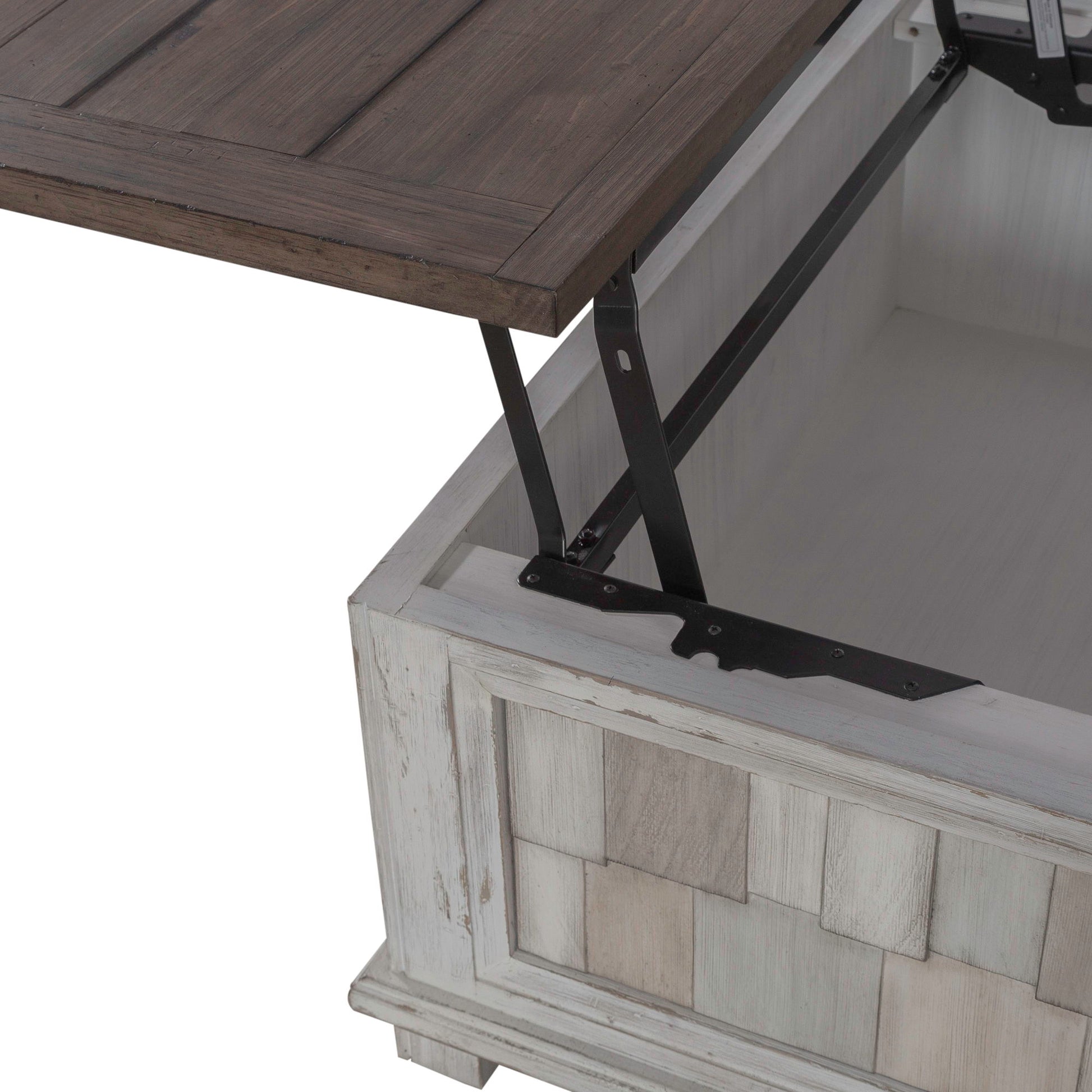 River Place - Lift Top Storage Cocktail Table - White - Hornell Furniture Outlet