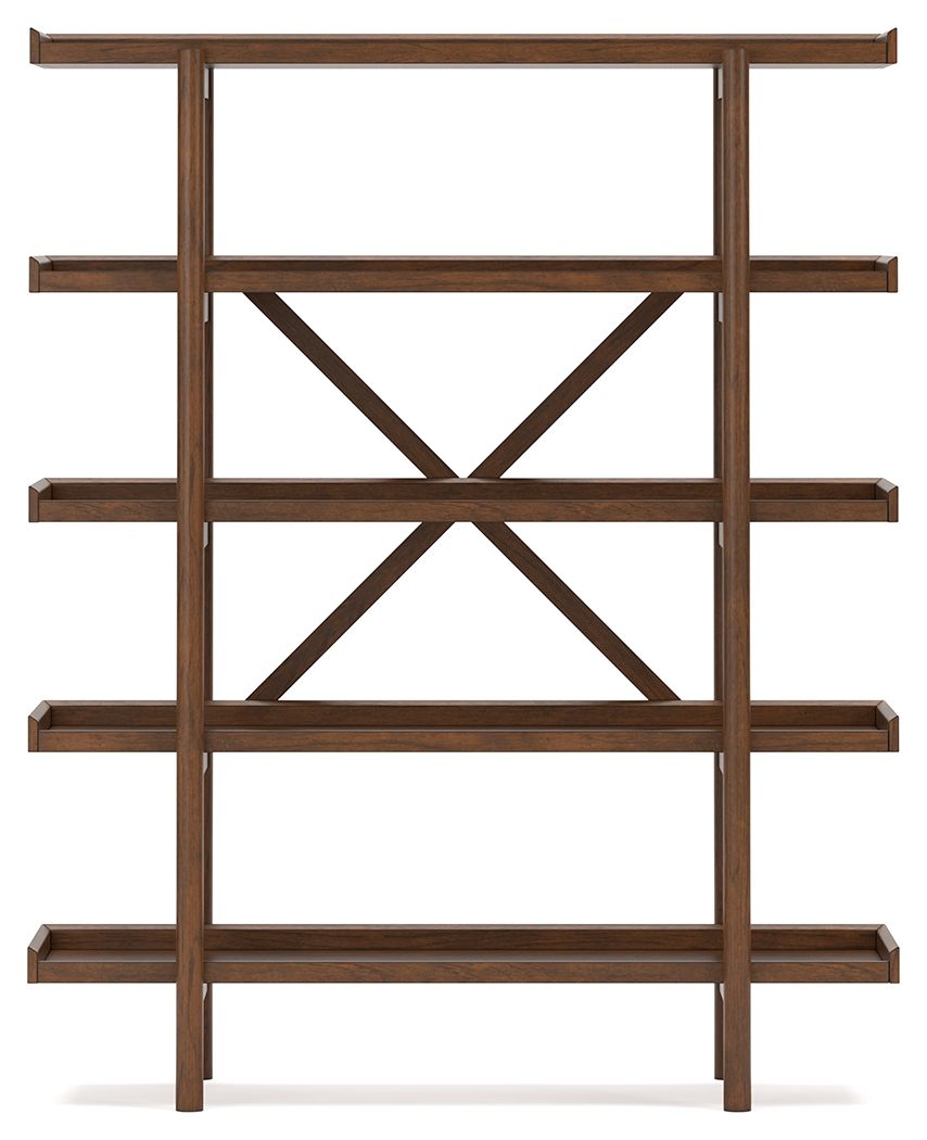 Lyncott - Brown - Bookcase - Hornell Furniture Outlet