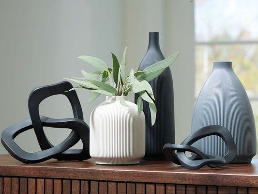 Leithick - Black / Tan / Gray - Accessory Set (Set of 5) - Hornell Furniture Outlet