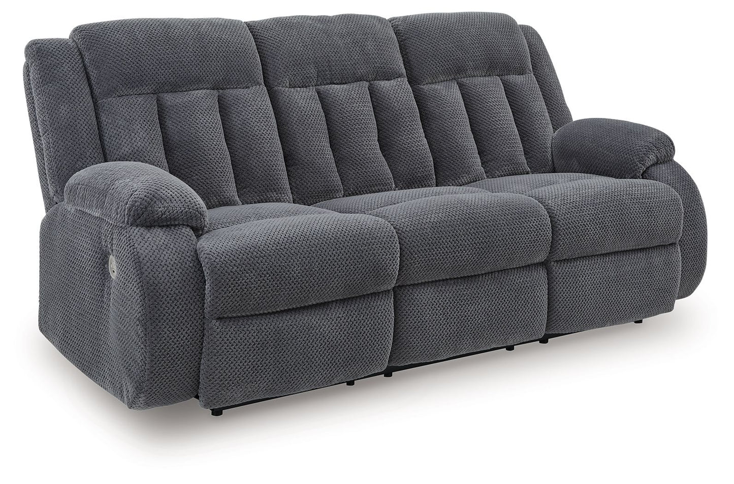 Observation - Steel - Reclining Power Sofa With Drop Down Table - Hornell Furniture Outlet