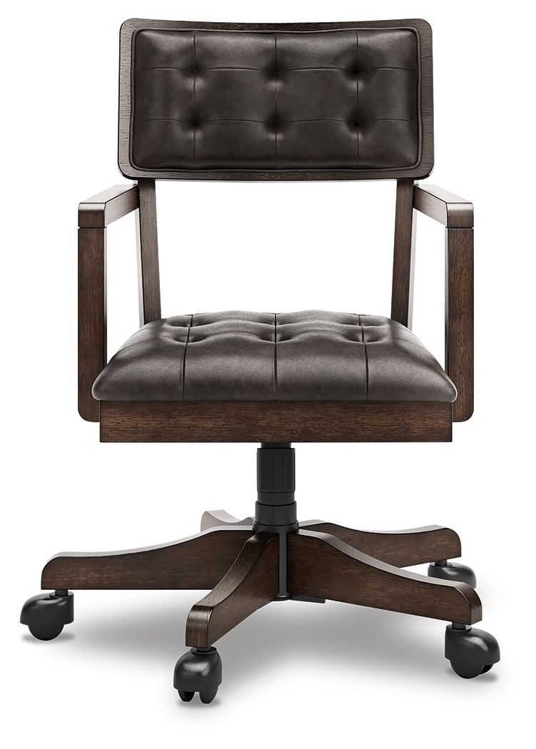 Breckington - Dark Brown - Home Office Desk Chair - Hornell Furniture Outlet