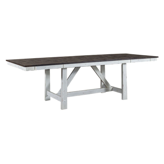 Farmhouse - Trestle Table - White - Hornell Furniture Outlet