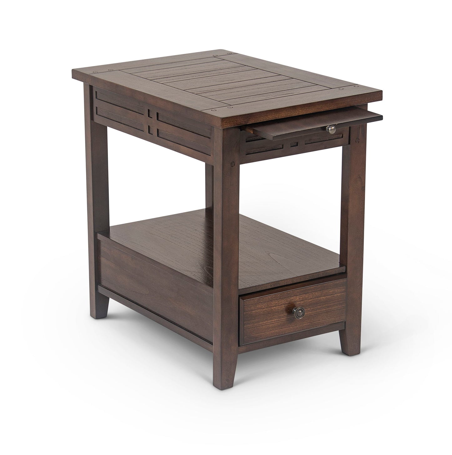 Crestline - Chairside End Table - Brown - Hornell Furniture Outlet