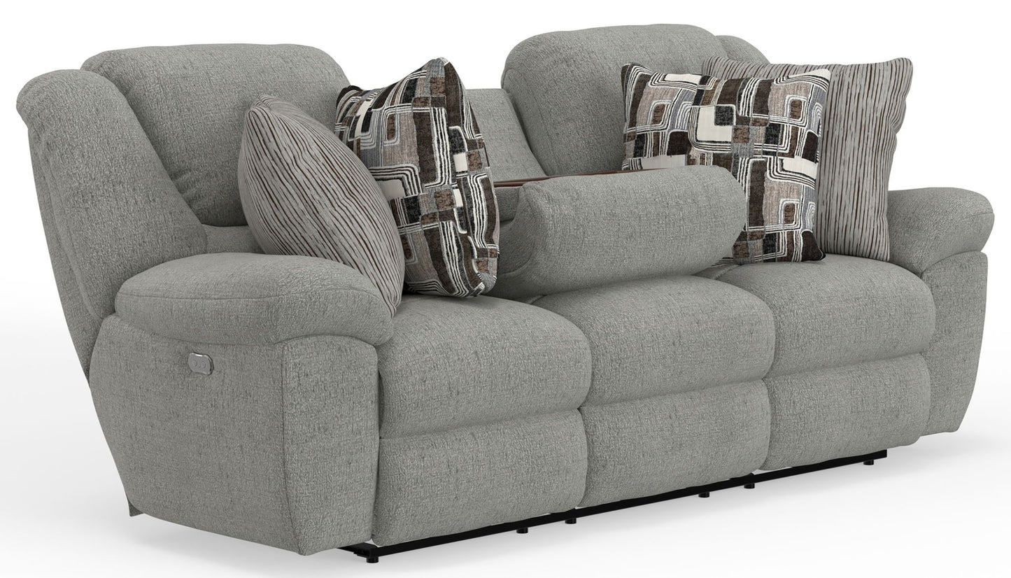 Trifecta - Sofa With 3 Recliners and Drop Down Table - Hornell Furniture Outlet