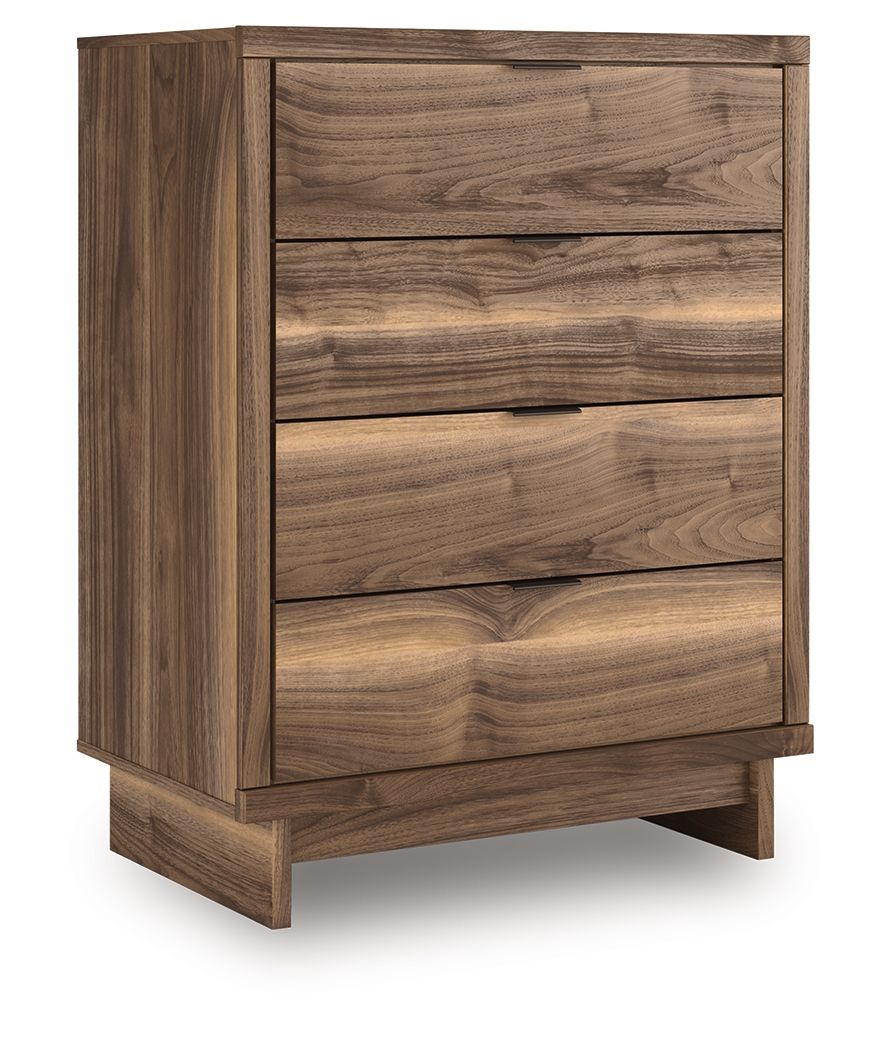 Chirason - Brown - Four Drawer Chest - Hornell Furniture Outlet