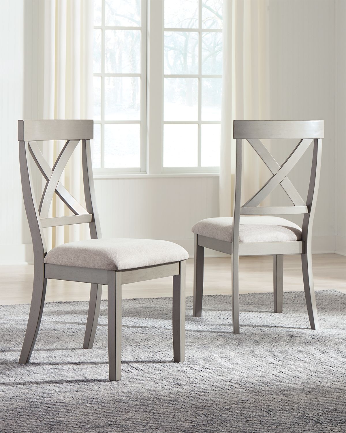 Parellen - Gray - Dining UPH Side Chair (Set of 2) - Hornell Furniture Outlet
